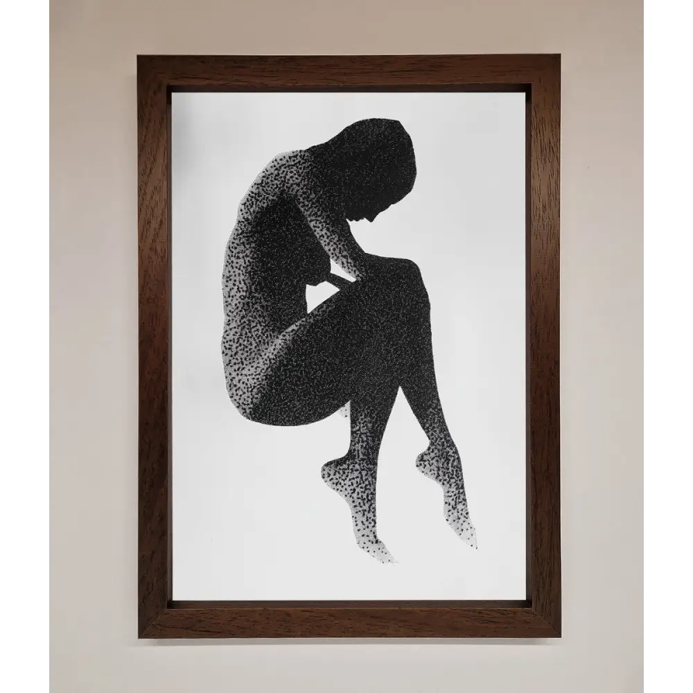 Dotted Figure Framed Poster - A3 (29.7 x 42 cm) / Walnut - Framed Print