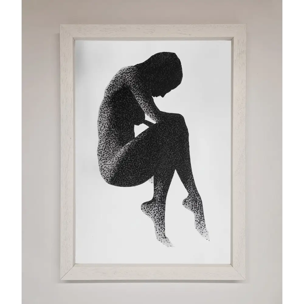 Dotted Figure Framed Poster - A3 (29.7 x 42 cm) / White - Framed Print