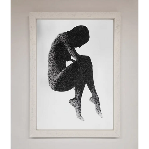 Dotted Figure Framed Poster - A3 (29.7 x 42 cm) / White - Framed Print