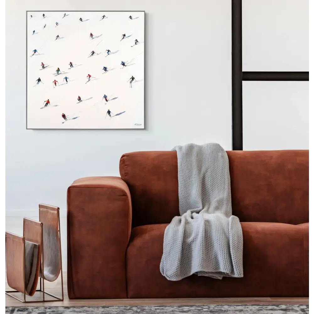 Down Hill Ski Art - Artwork