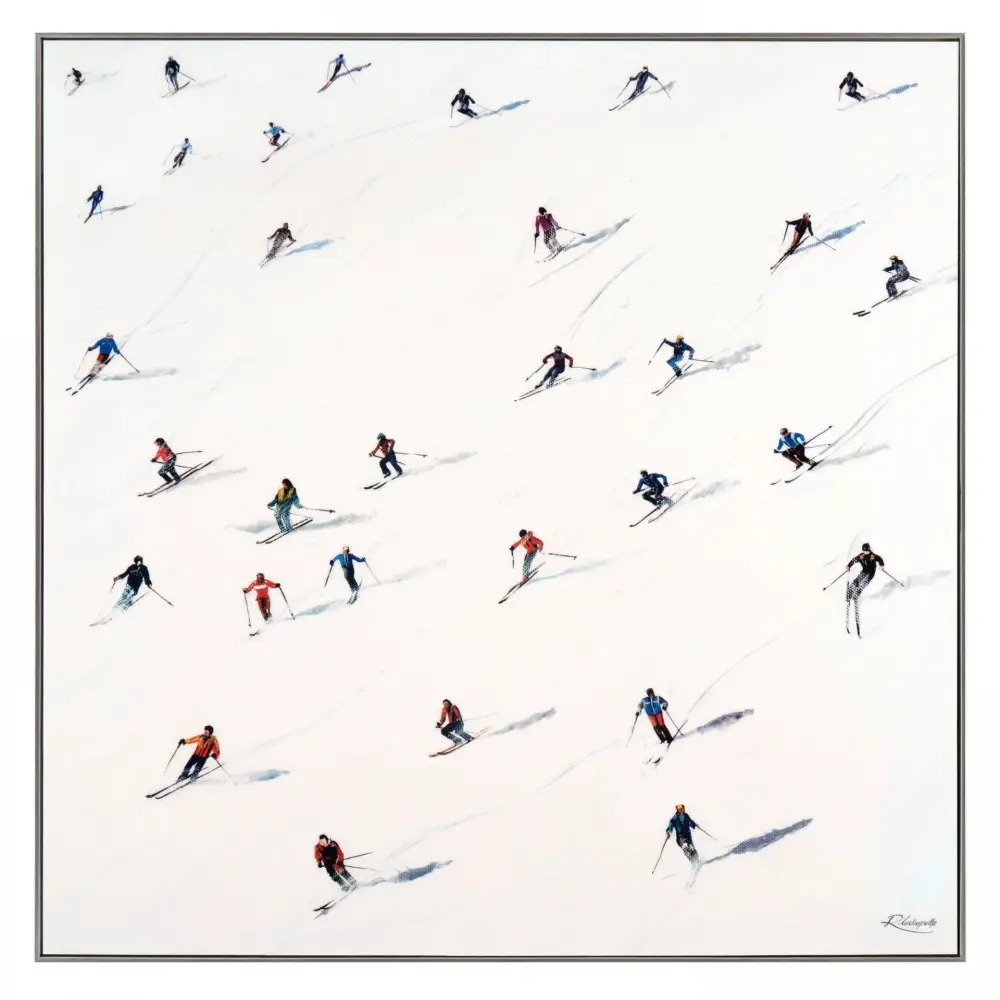 Down Hill Ski Art - Artwork