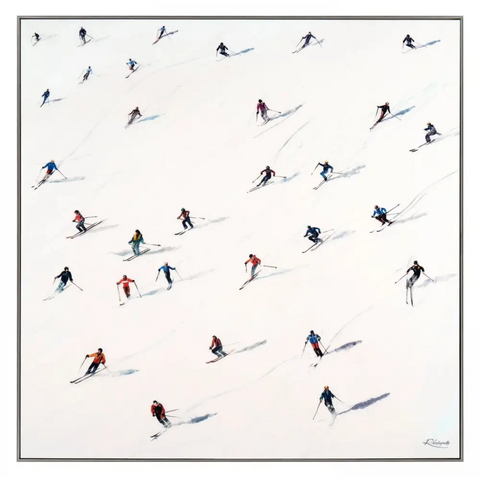 Down Hill Ski Art - Artwork