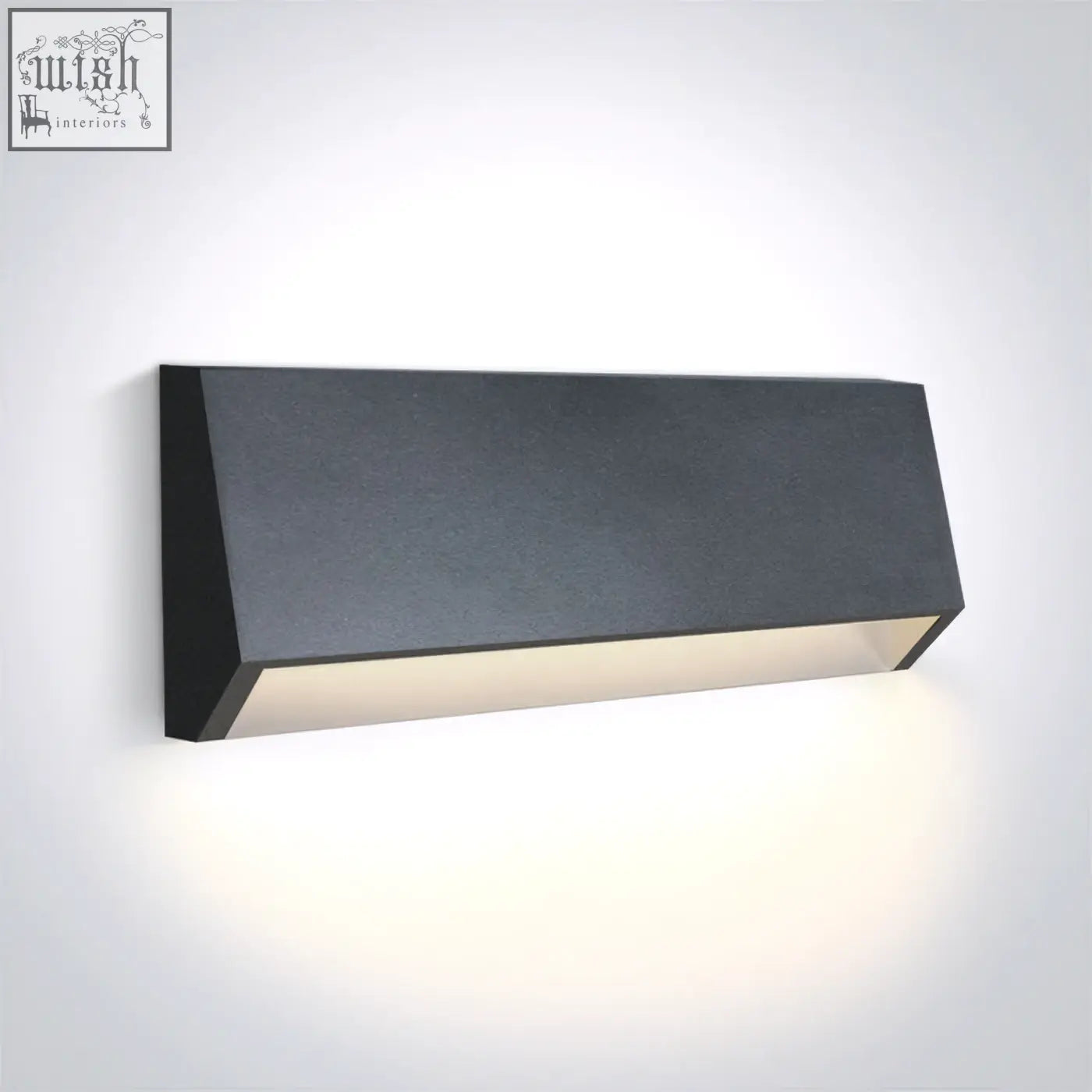 Modern black rectangular led wall light with matte finish warm led light made of abs and pc meets standard en60598-1