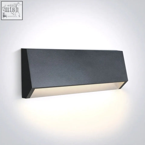 Modern black rectangular led wall light with matte finish warm led light made of abs and pc meets standard en60598-1