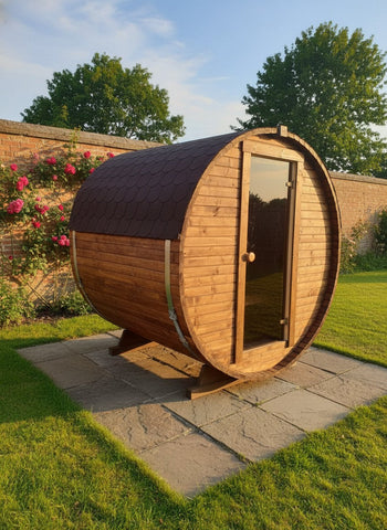 Steam & Oak Gas Barrel Sauna 1.8m (Electric Option)