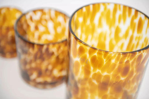 CYLINDER Vase candleholder Pot -  LEOPARD BROWN Colour by DutZ