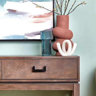Dunas Small Textured White Loop Sculpture