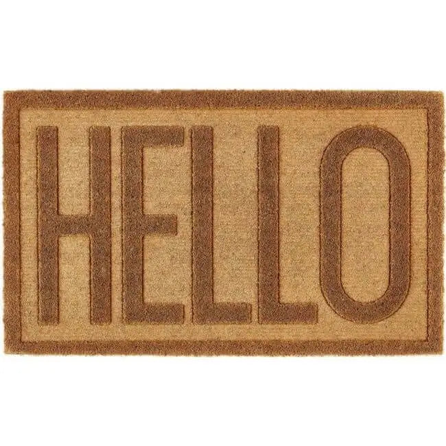 Durable Coir Scraper Doormat - Hello / 45X75 cm - Doormat