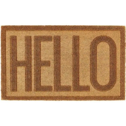 Durable Coir Scraper Doormat - Hello / 45X75 cm - Doormat