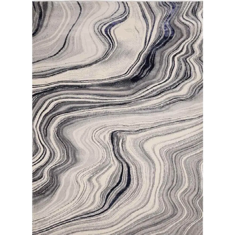 Dusk Watercolour Rug – Soft Abstract Design - 120X170 cm / Blue - Rugs