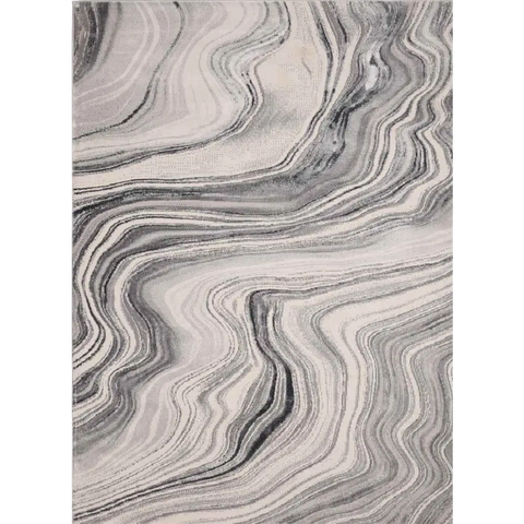 Dusk Watercolour Rug – Soft Abstract Design - 120X170 cm / Grey - Rugs