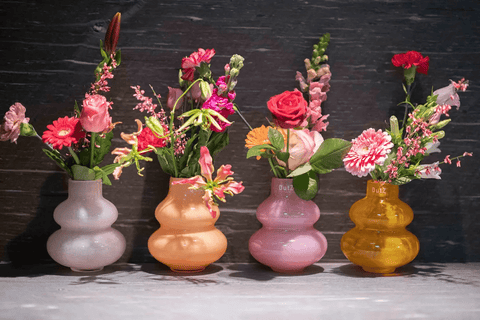 VASE SKRZYSZOW S- H16 D14 cm - TAUPE
