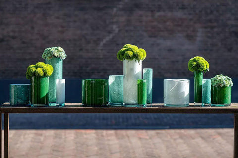 CYLINDER 6 Vase Pot - H18 D18 cm - mouthblown glass by DutZ