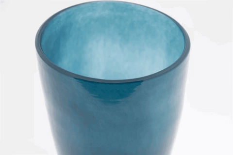 Mouthblown Glass FLOWERVASE - NAVY Blue by DutZ