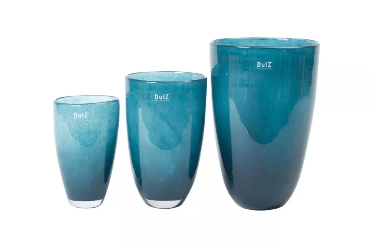 Mouthblown Glass FLOWERVASE - NAVY Blue by DutZ