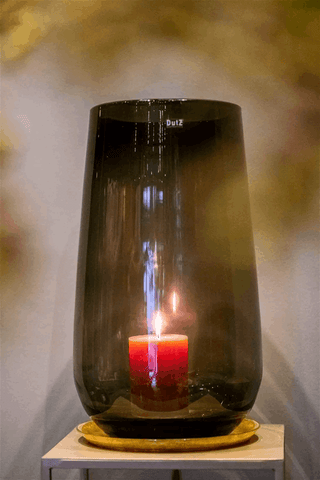 Luxury RUSTIC Candle - CORAL RED