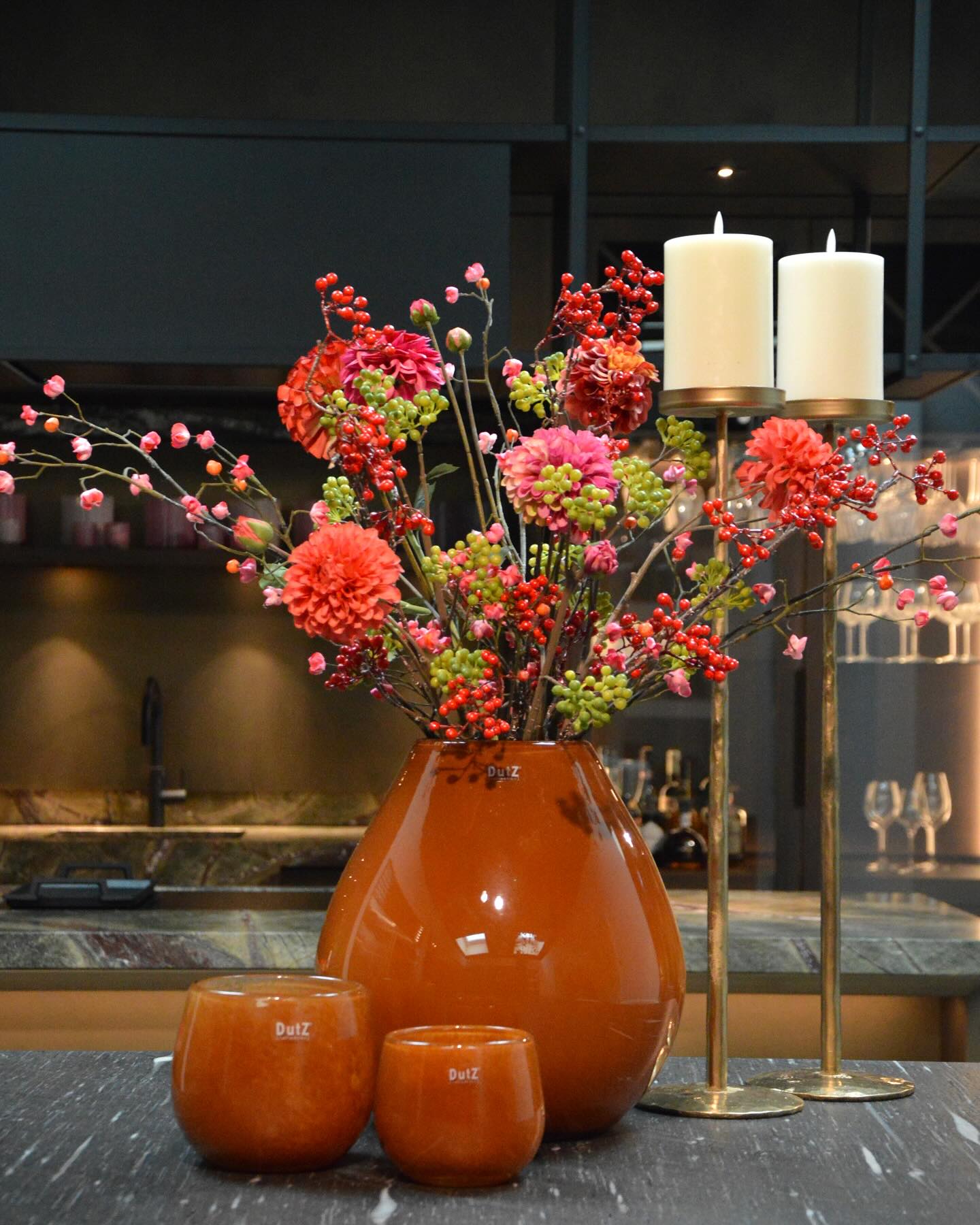 Vase DRUBA - H24 D24 cm - RUSTED BROWN  by DutZ
