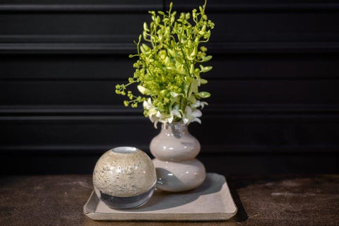 VASE SKRZYSZOW S- H16 D14 cm - SMOKE