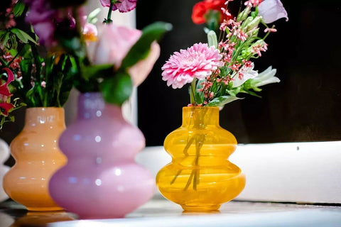 VASE SKRZYSZOW S - H16 D14 cm - ORANGE
