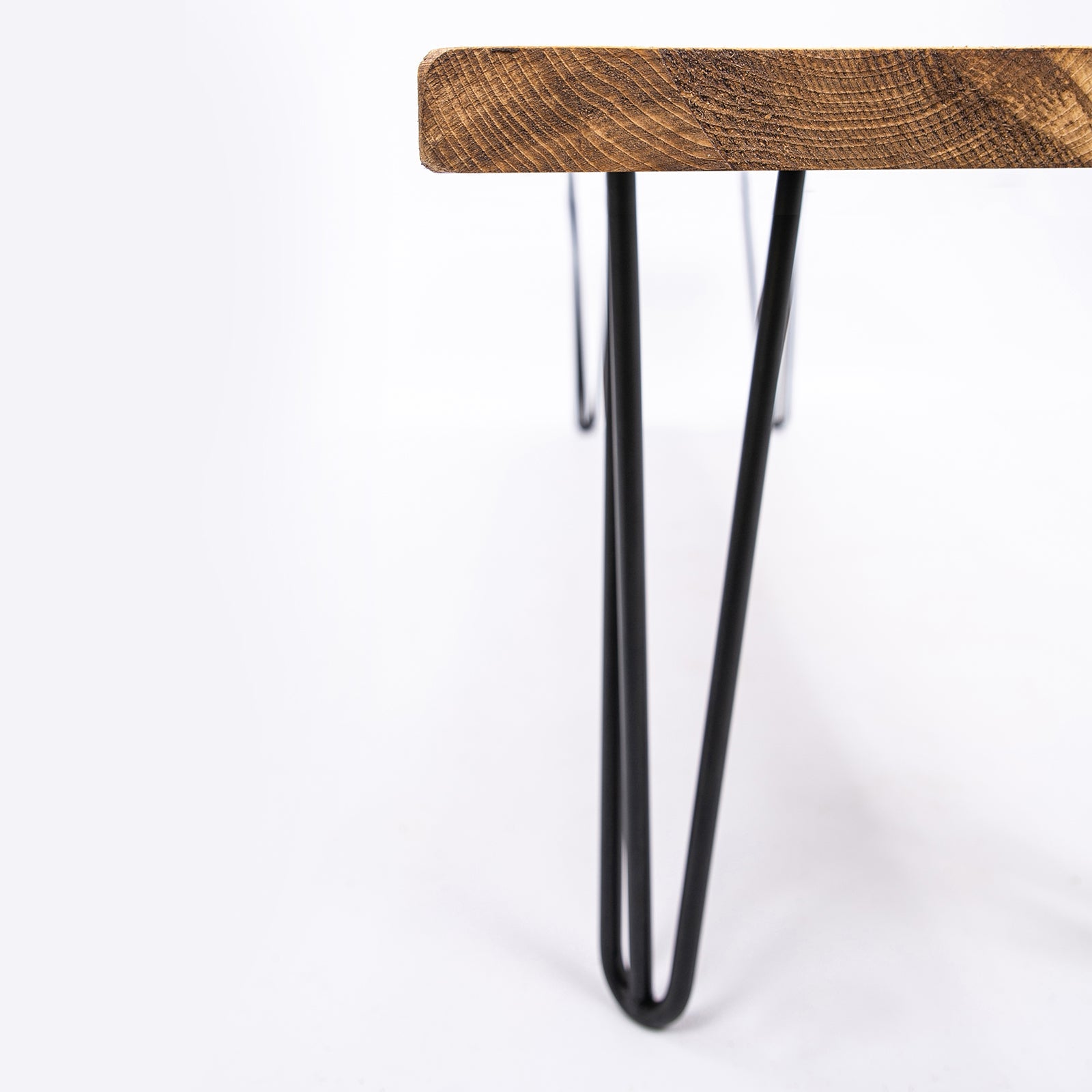 Dining Tables with Black Steel Legs - Industrial Wooden Table