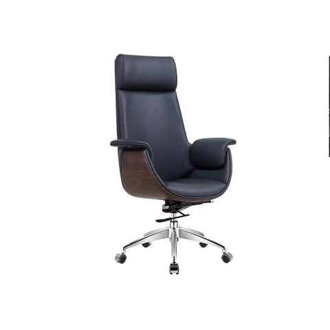 E43 Office Chair High Back Grey / Black - Black
