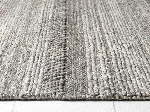 Chunky Natural/Grey Knitted Rug