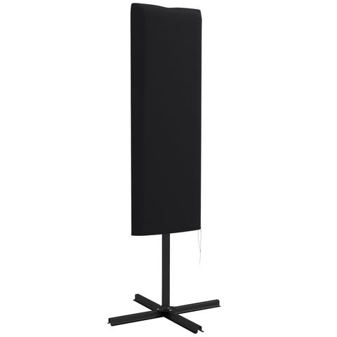 Outsunny Garden Parasol Cover, Outdoor Patio Umbrella Protector Weatherproof Garden Patio with Rod, Zipper for 2-4m Parasol, \'ce\'a660 x 160cm, Black