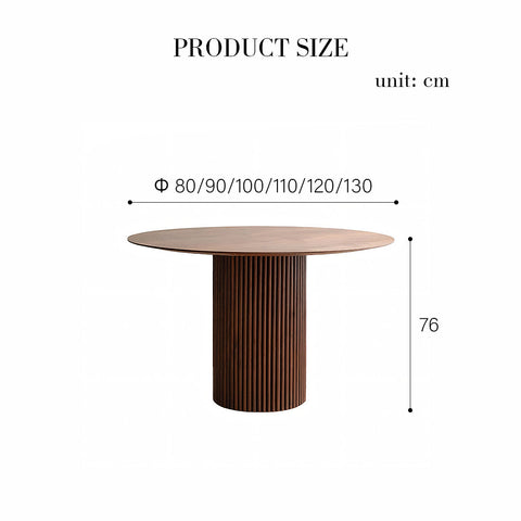 Ivar Round Dining Table, Dark Oak