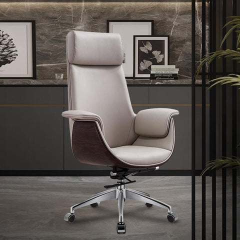 E43 Office Chair, High Back, Grey / Black