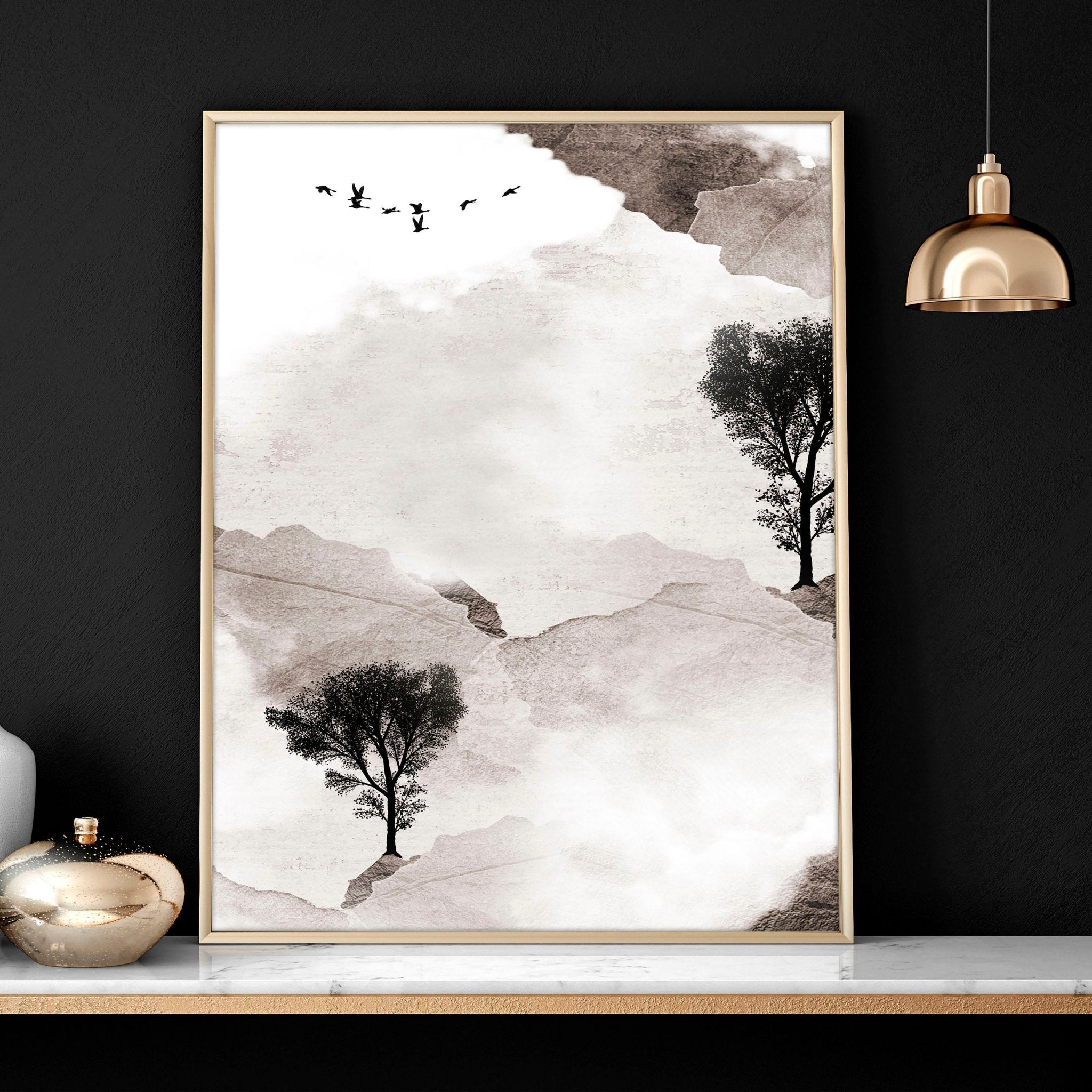 Living room pictures for the walls | set of 3 art prints