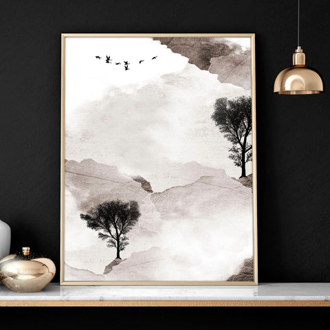 Living room pictures for the walls | set of 3 art prints