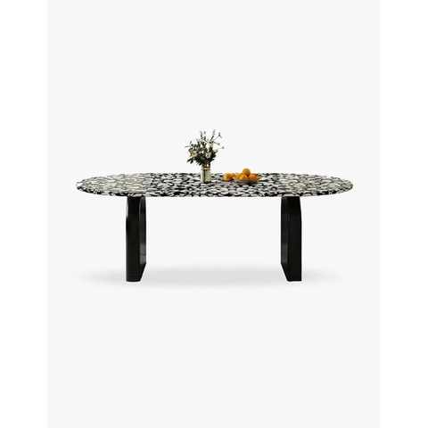 Eaton Dining Table Black Terrazzo - dining table