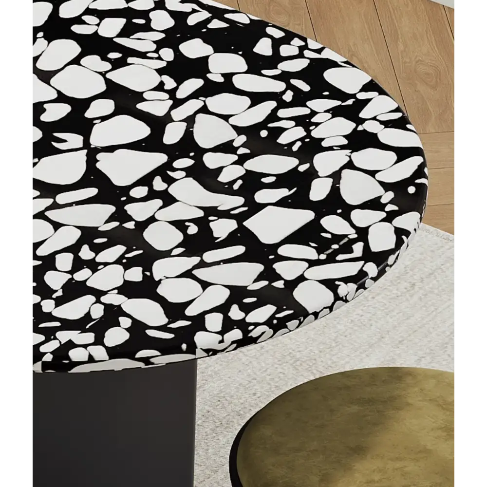 Eaton Dining Table Black Terrazzo - dining table