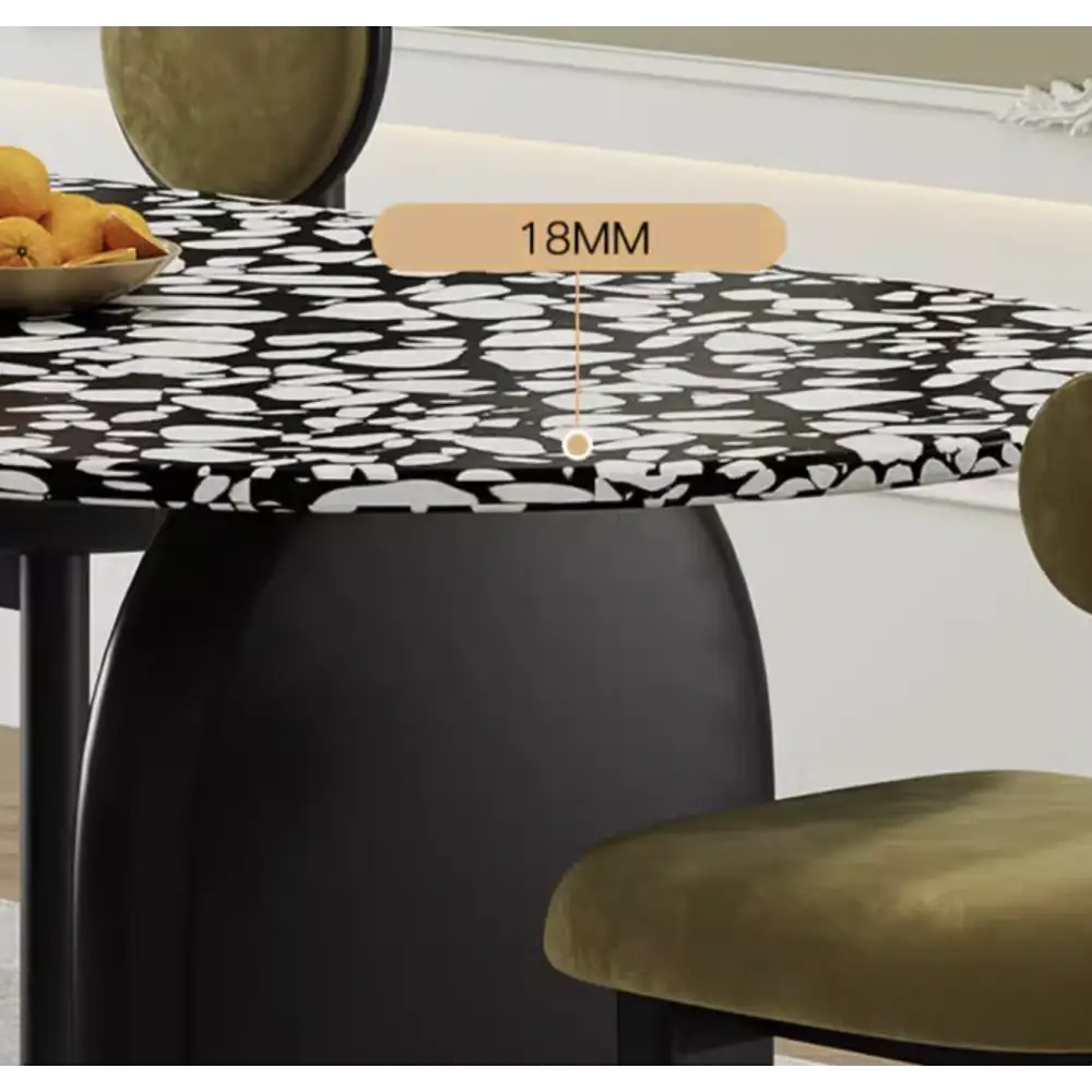 Eaton Dining Table Black Terrazzo - dining table