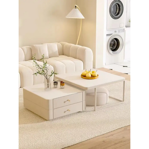 Eclipse Nesting Coffee Table SEt, White｜ DC Concept