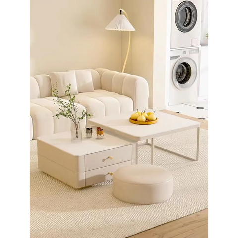 Eclipse Nesting Coffee Table SEt, White｜ DC Concept