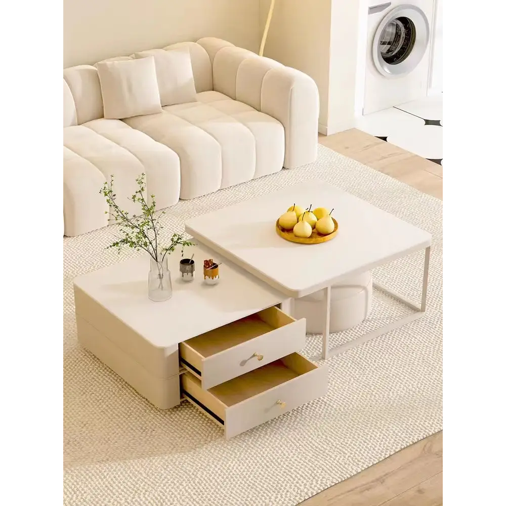 Eclipse Nesting Coffee Table SEt, White｜ DC Concept