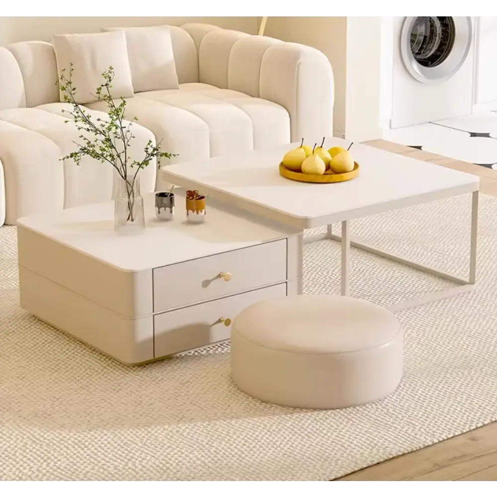 Eclipse Nesting Coffee Table SEt, White｜ DC Concept