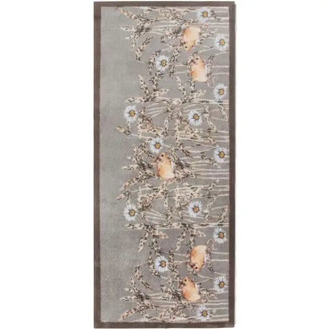 Eco-Friendly Cotton Animal Mat - Field Mice / 65X150 cm - Doormat
