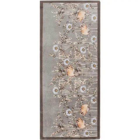 Eco-Friendly Cotton Animal Mat - Field Mice / 65X150 cm - Doormat
