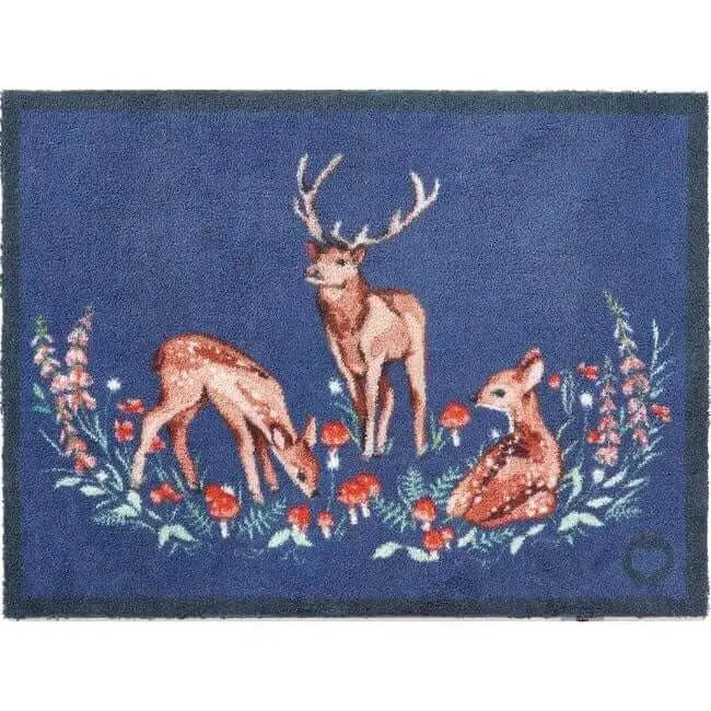 Eco-Friendly Cotton Animal Mat - Meadow Deer / 65X85 cm - Doormat