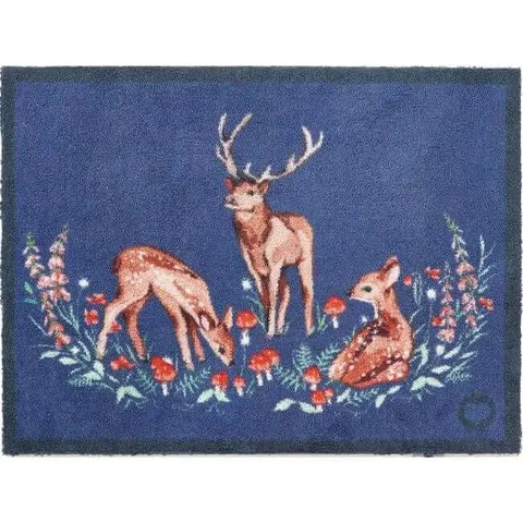 Eco-Friendly Cotton Animal Mat - Meadow Deer / 65X85 cm - Doormat