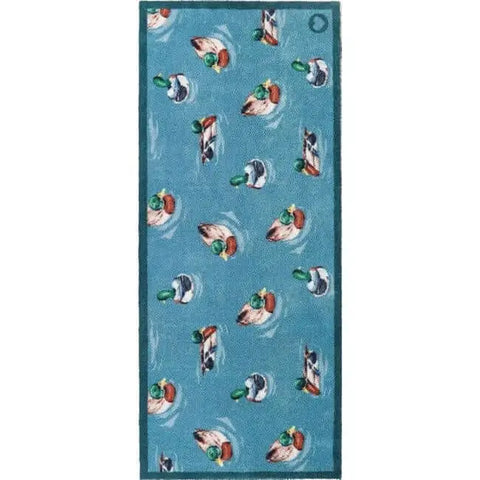 Eco-Friendly Cotton Animal Mat - Swimming Ducks / 65X150 cm - Doormat