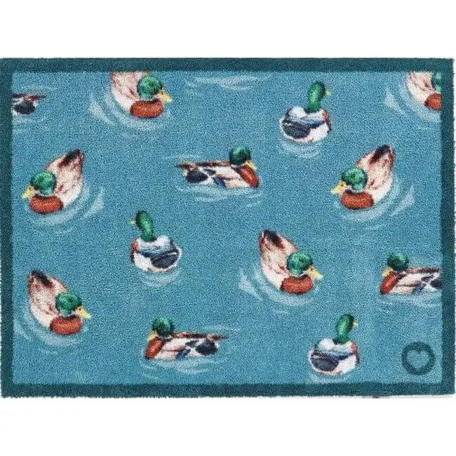 Eco-Friendly Cotton Animal Mat - Swimming Ducks / 65X85 cm - Doormat