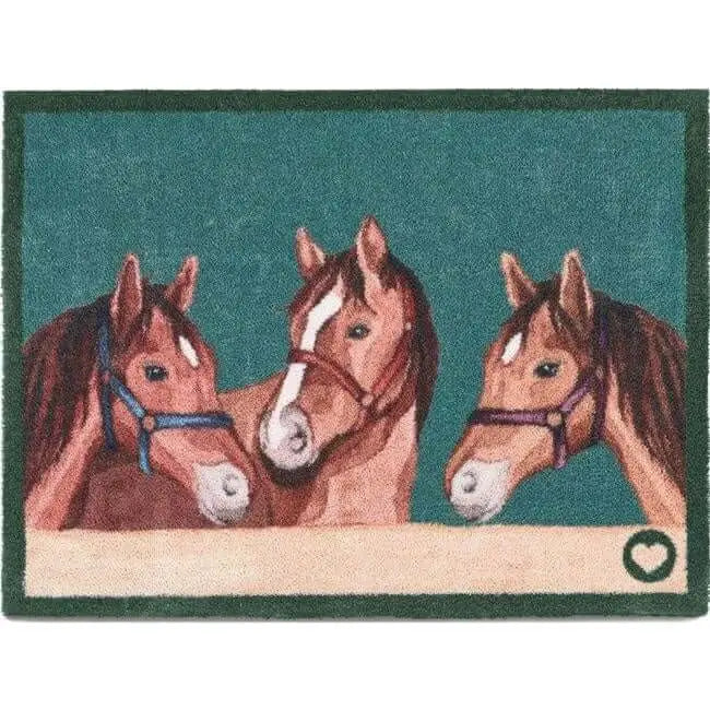 Eco-Friendly Farm Inspired Mat - Stable Horses / 65X85 cm - Doormat
