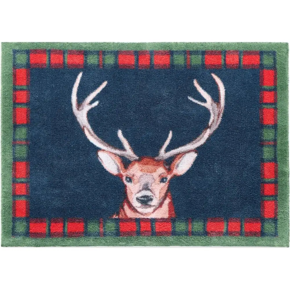 Eco-Friendly Farm Inspired Mat - Tartan Stag / 65X85 cm - Doormat
