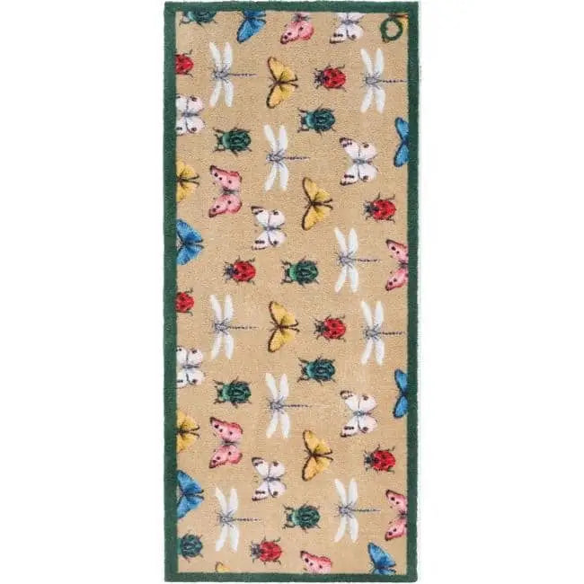 Eco-Friendly Floral-Inspired Mat - Bugs Butterflies / 65X150 cm - Doormat