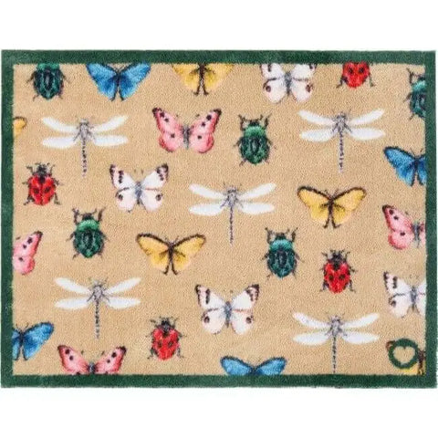 Eco-Friendly Floral-Inspired Mat - Bugs Butterflies / 65X85 cm - Doormat