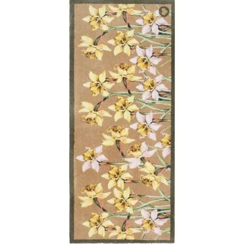 Eco-Friendly Floral-Inspired Mat - Daffodil Blooms / 65X150 cm - Doormat