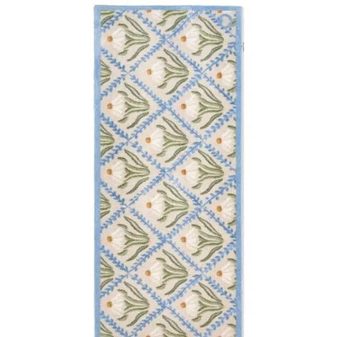Eco-Friendly Floral-Inspired Mat - Daisy Trellis / 65X150 cm - Doormat